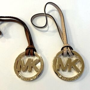 Michael Kors MK Gold Logo Bag Charm Your Choice Color